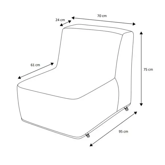 Sillón de jardín hinchable Bubble - Antracita 7