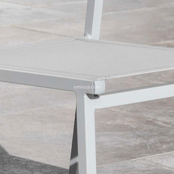 Chaise de jardin alu empilable Murano - Silver 2