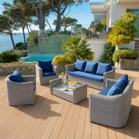 Vervangende kussens voor loungeset Calvi 7 zitplaatsen - Blauw 2