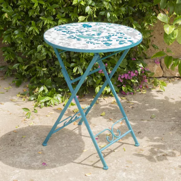 Mesa bistro Minca Mosaico azul 2