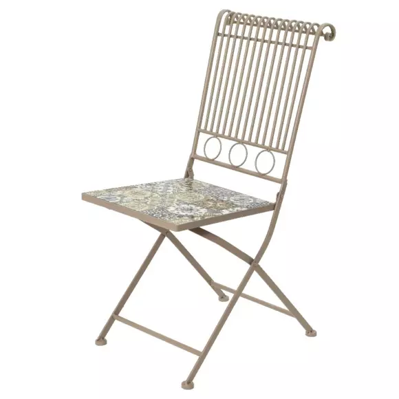 Chaise bistro mosaïque Toulouse Taupe 7
