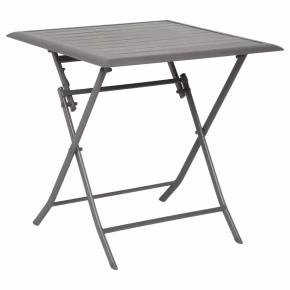 Table de jardin pliante Aluminium Azua (71 x 71 cm) - Marron tonka 3