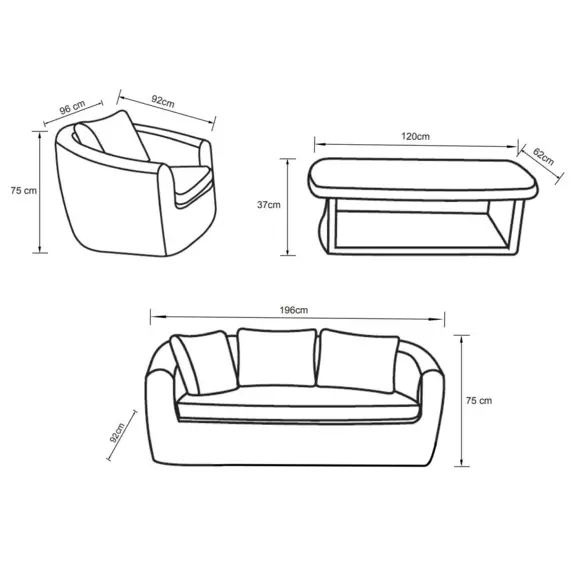 Conjunto de jardín Merida Gris - 5 plazas 8