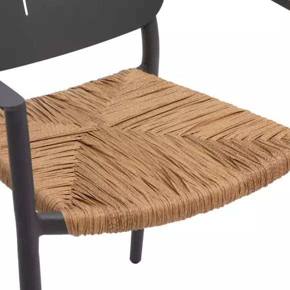 Silla de jardín con reposabrazos Rubby - Gris grafito 7