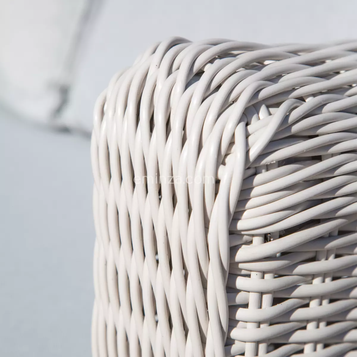 Canapé de jardin 3 places Calvi - Blanc/gris clair 2