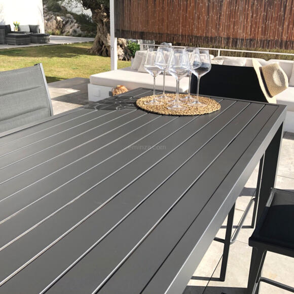 Tavolo alto bar Alluminio Murano - Grigio antracite 2