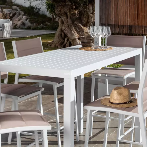 Mesa alta Aluminio Murano - Blanco 3