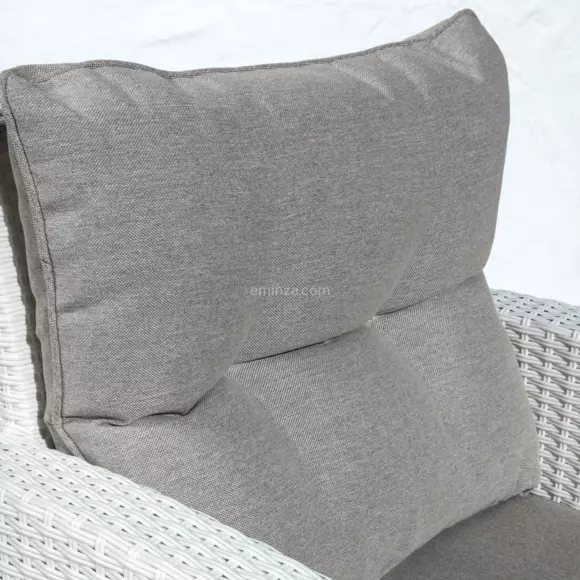 Sillón de jardín con reposabrazos Tivoli - Blanco/Topo 3