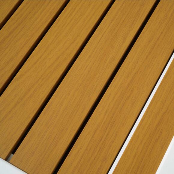 Tuintafel uitschuifbaar 8 personen Aluminium hout effect Murano (180 x 90 cm)- Wit 3