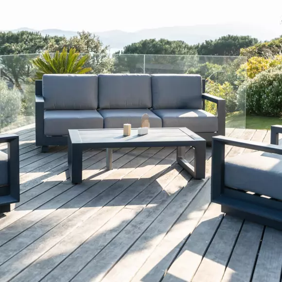 Canapé de jardin 3 places Elba - Anthracite 2