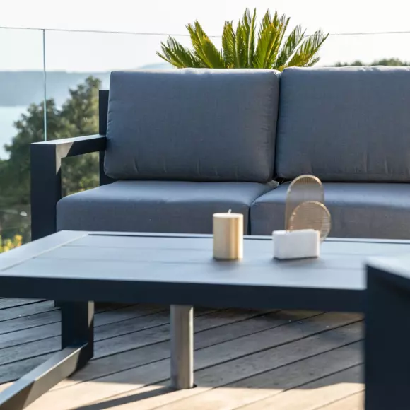 Canapé de jardin 3 places Elba - Anthracite 3