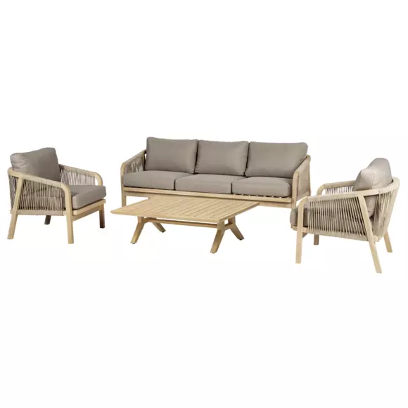 Conjunto de muebles de jardín Papouasie Acacia - 5 asientos 2