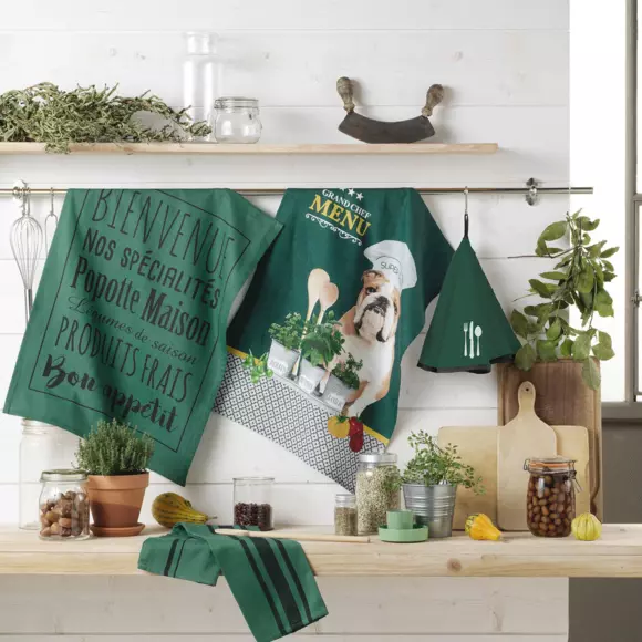 Torchon (70 cm) Hot dog Vert 3