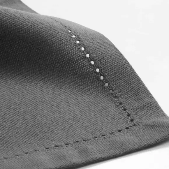 Lot de 3 serviettes coton Charline Gris anthracite 3