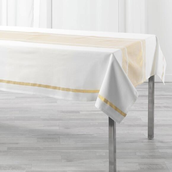 Mantel rectangular algodón (L240 cm) Elegancia Dorado 3