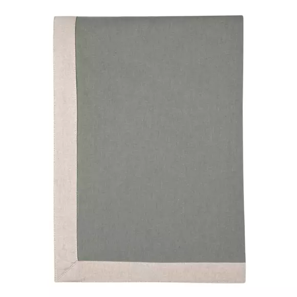 Mantel rectangular (L200 cm) Duo Verde caqui 2