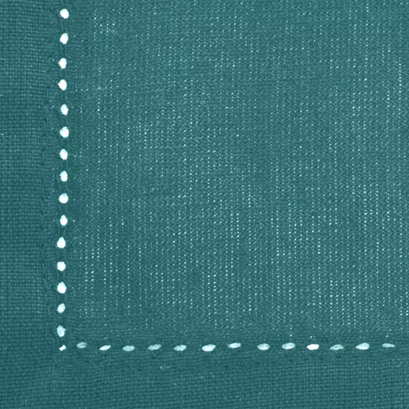 Nappe rectangulaire (L240 cm) Chambray Bleu canard 3