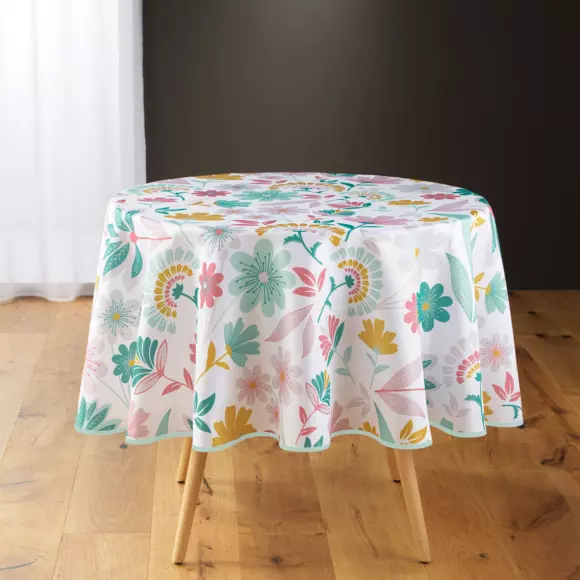 Mantel redondo anti-mantas (D180 cm) Indiana Amarillo  3