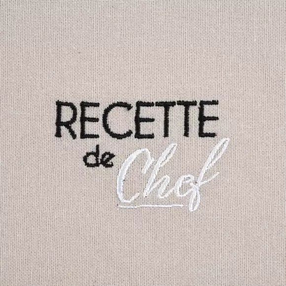 Lot de 2 serviettes coton Duo Beiges 2