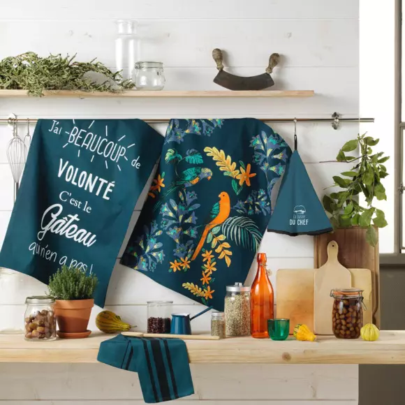 Torchon (70 cm) Comptoir Bleu marine 2