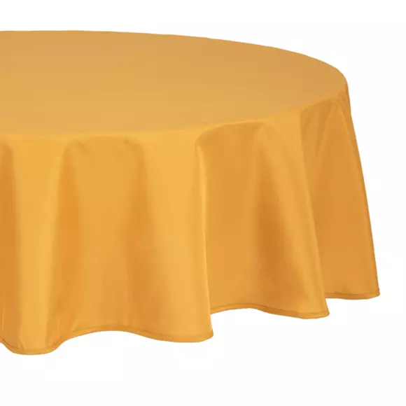 Nappe ronde anti tache (D180 cm) Mina Jaune ocre 2