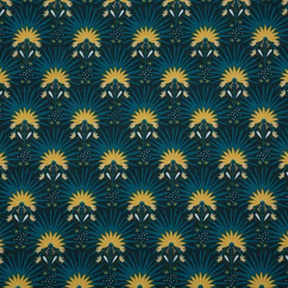 Nappe rectangulaire anti tache (L240 cm) Palmita Bleu canard 2