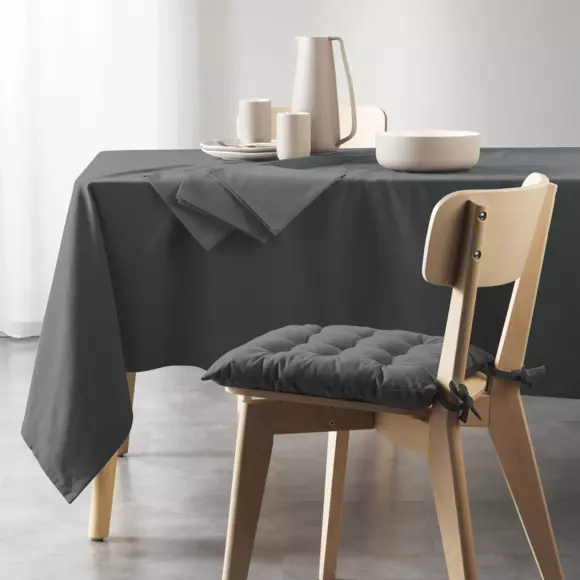 Lot de 3 serviettes coton recyclé (40 cm) Mistral Gris anthracite 2
