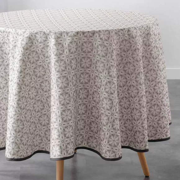 Nappe ronde anti tache (D180 cm) Eros Grise 2