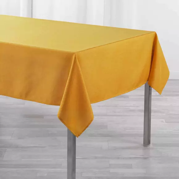 Nappe rectangulaire enduite (L250 cm) Newton Jaune moutarde 3
