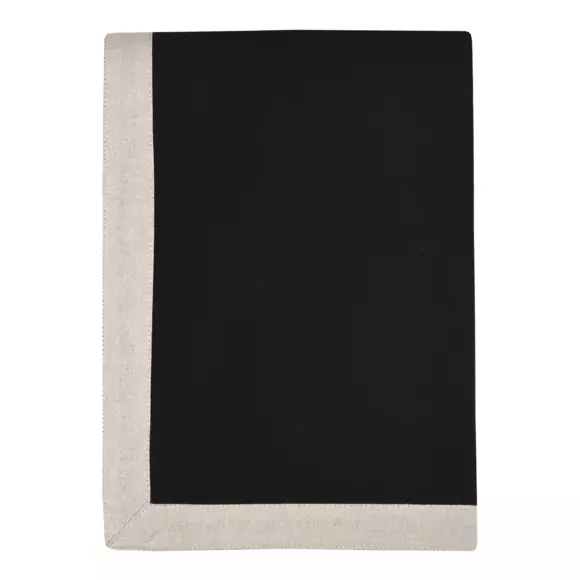 Mantel rectangular (L240 cm) Duo Negro 2