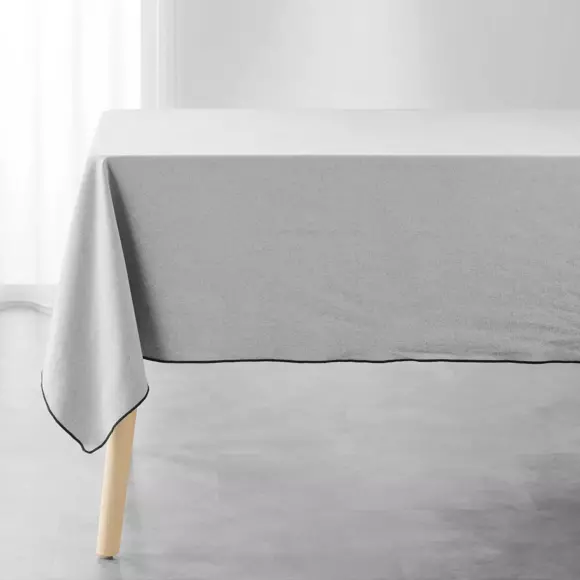 Nappe rectangulaire coton recyclé (L240 cm) Mistraline Gris chiné 3