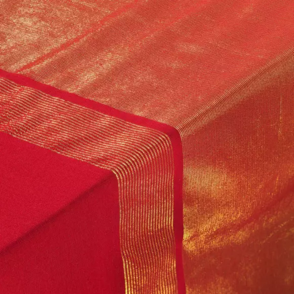 Mantel rectangular algodón (L240 cm) Elegancia Rojo 3