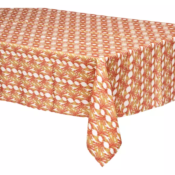 Mantel rectangular anti manchas (L240 cm) Zelie Terracota  2