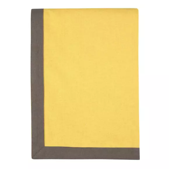 Mantel rectangular (L200 cm) Duo Amarillo mostaza 2