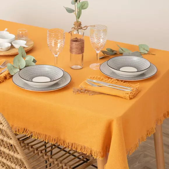 Lot de 2 serviettes coton Maha Jaune ocre 2