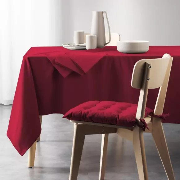 Lot de 3 serviettes coton recyclé (40 cm) Mistral Bordeaux 2