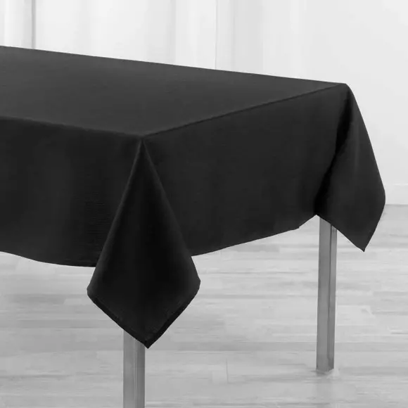 Mantel rectangular revestido (L250 cm) Newton Negro 3