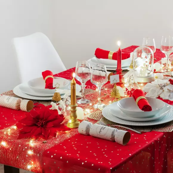 Decoratieve bloem met clip Bella rood 2