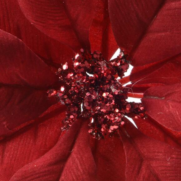 Decoratieve bloem met clip Bella rood 3