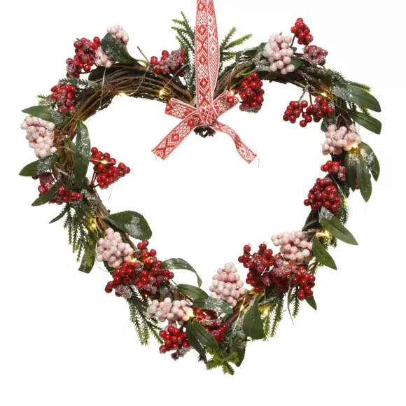 Couronne de Noël lumineuse Soline Blanc chaud 2
