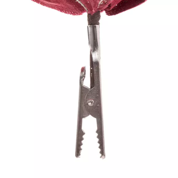 Poinsettia de Navidad Kely con clip Rojo 2