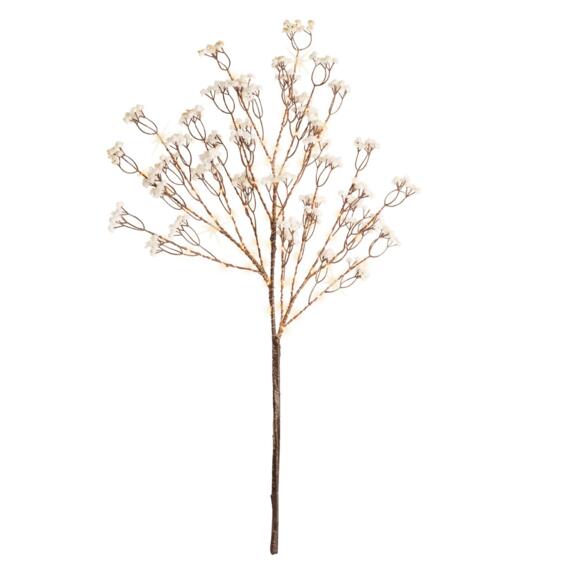Branche lumineuse Fleurs blanches Blanc chaud 2