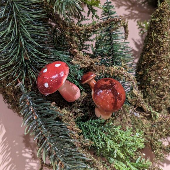 Weihnachtskranz mit Pilzen D40 cm 2