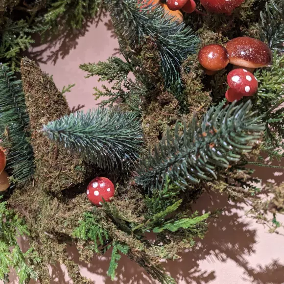 Corona de Navidad Champignons D40 cm 3