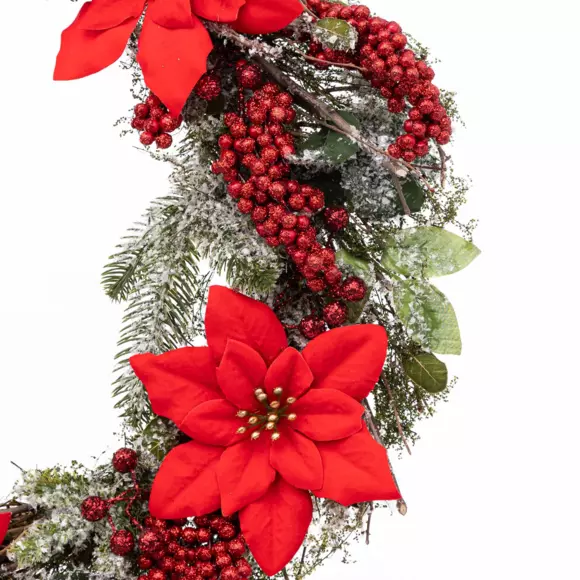 Corona de Navidad Flor de Pascua 2
