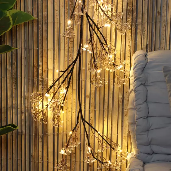 Guirnalda de ramas artificiales con luces Gypsophile  Blanco cálido 2