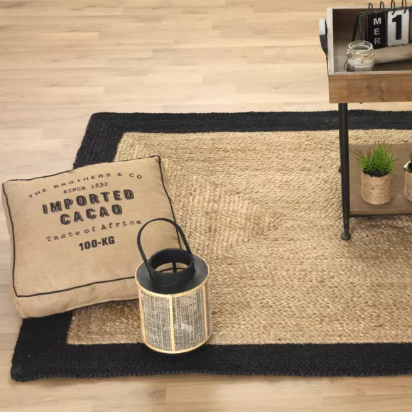 Tapis jute (170 cm) Meryl Noir 2