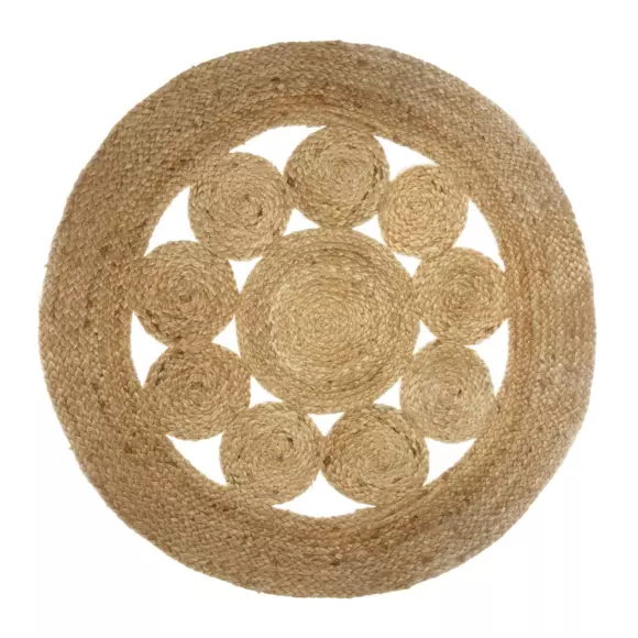 Juteteppich (D80 cm) Giusti Naturfarben 3