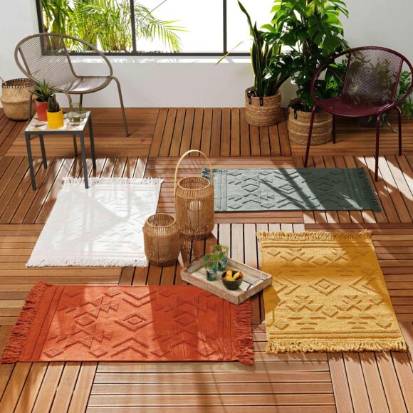Katoenen tapijt (90 cm) Cilaos Terracotta 2