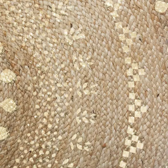 Juteteppich (D115 cm) Gold Shine Gold 3